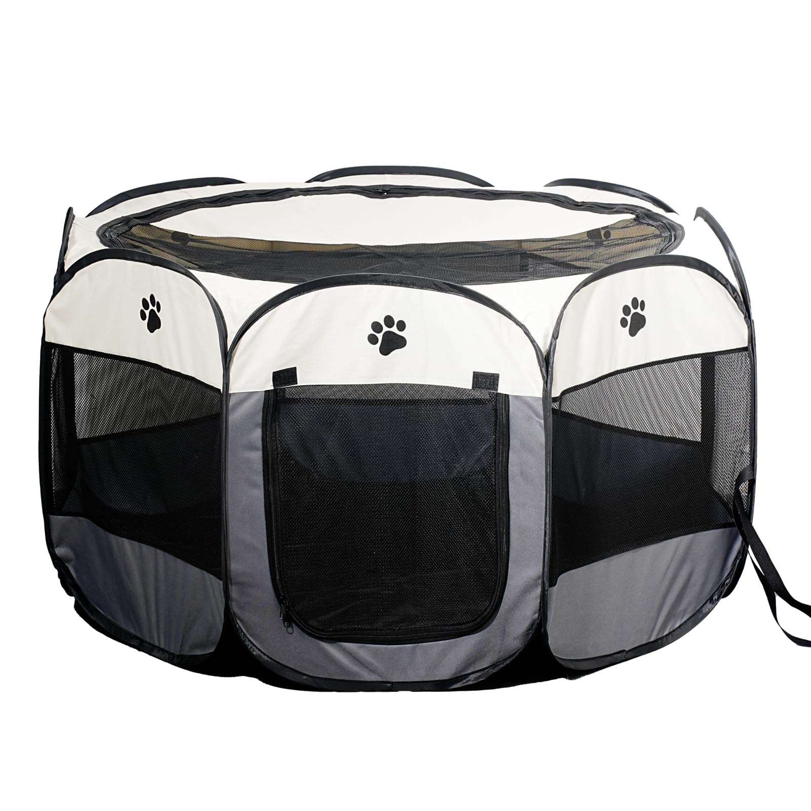 SENCONE portable pet playpen folded compact enables effortless transport and storage