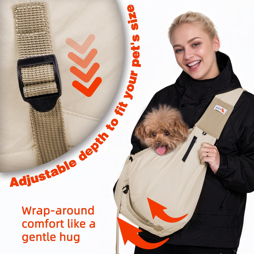 SENIOR BUDDAY dog carrier sling with adjustable strap for a comfortable fit for all users