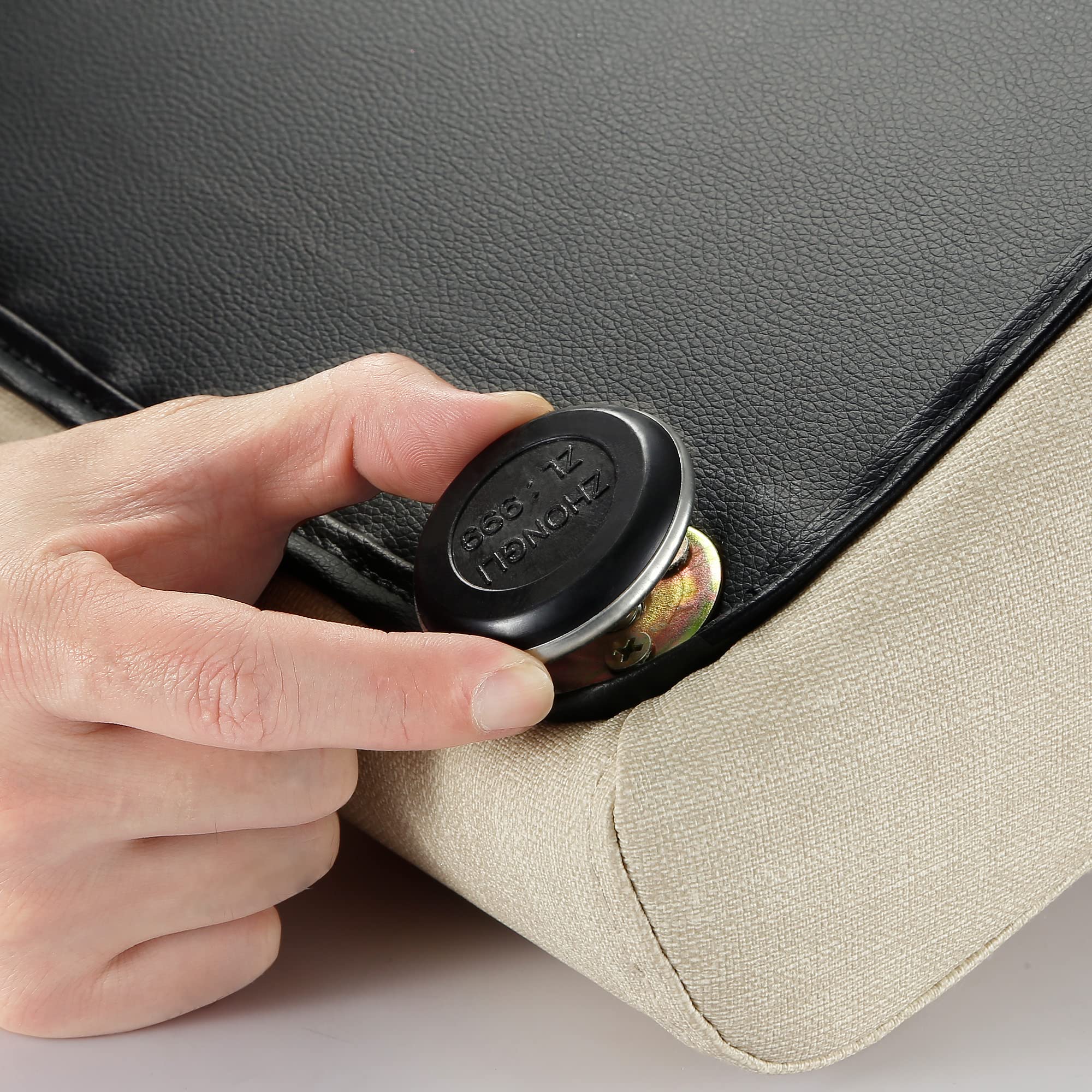 Senneny detachable wooden legs on display for instant setup and versatile placement.