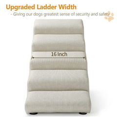 Senneny dog stairs with detachable wooden legs for simple setup