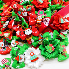 Senniea flower patch bow highlighting cute holiday accents for small dogs.