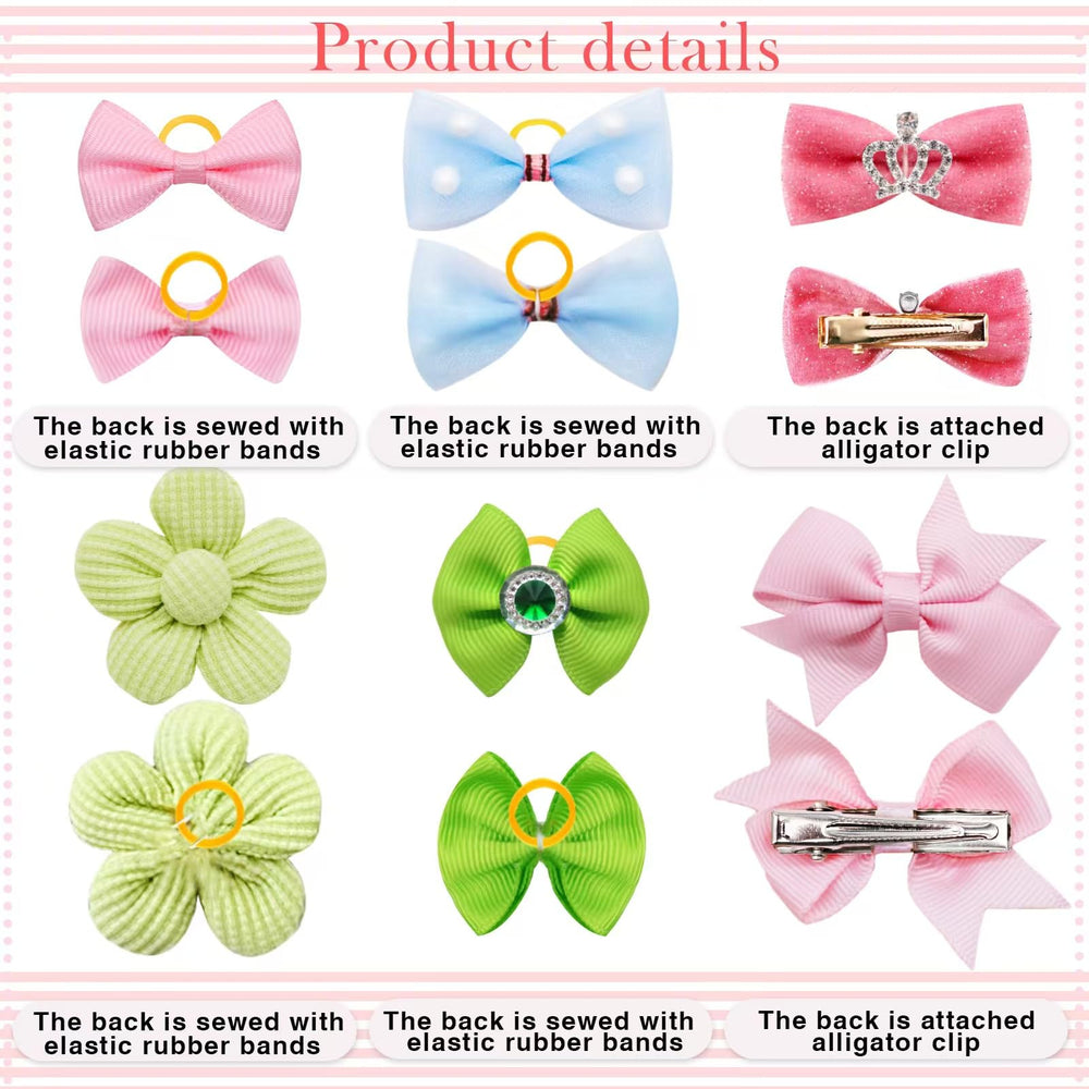 Senniea dog bows soft lace material provides gentle comfort for pets.