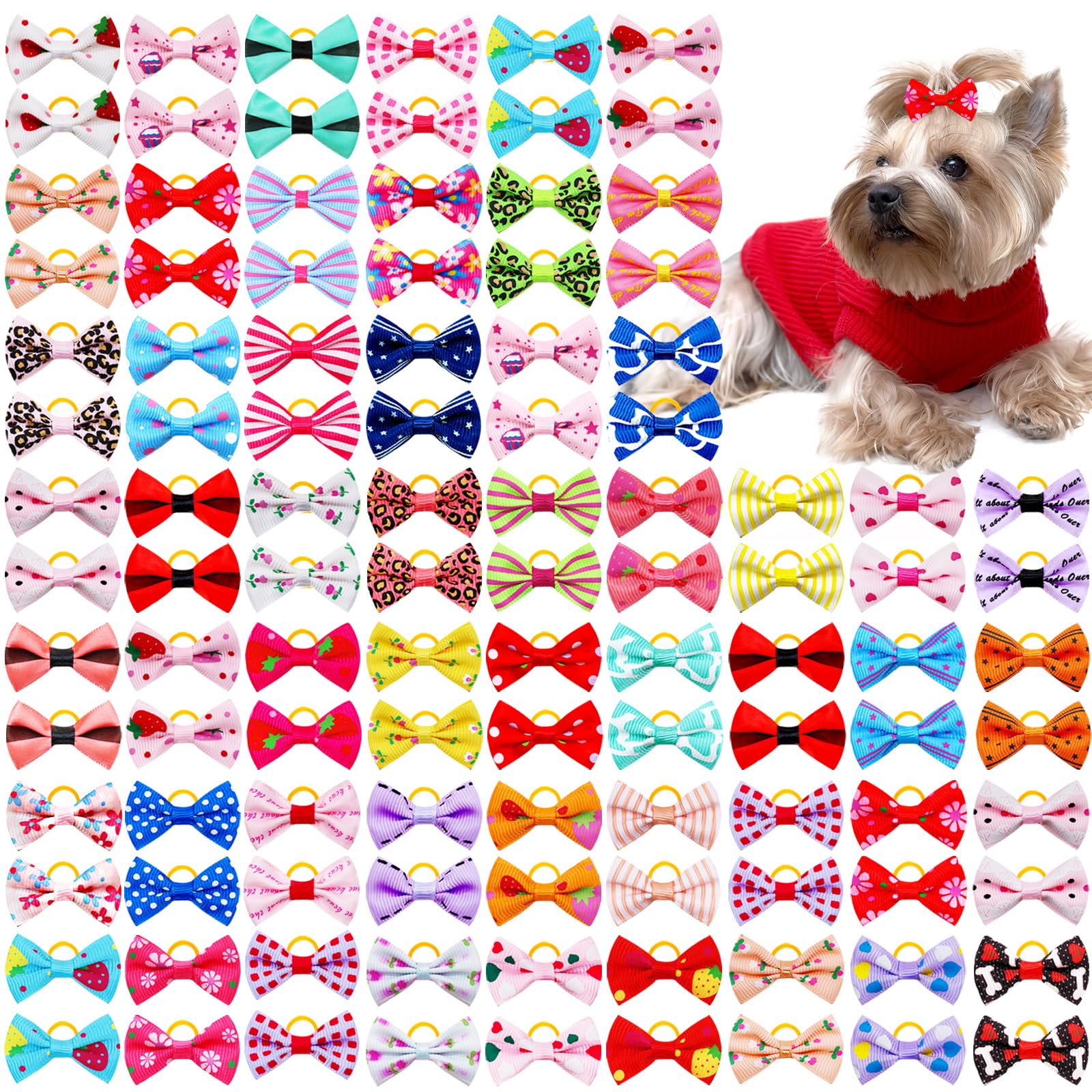 Senniea puppy bows 1.42 inch size fits small to medium dogs