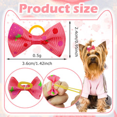 Senniea puppy bows display multiple patterns for cute daily styling