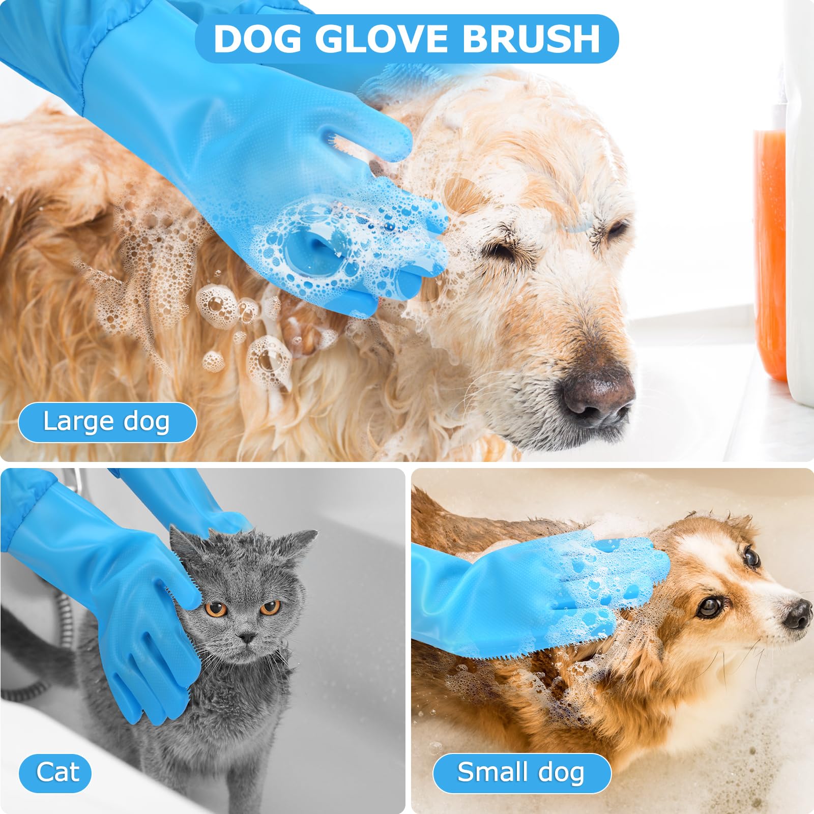 Senquoyn deshedding glove for dry use to remove loose fur quickly.