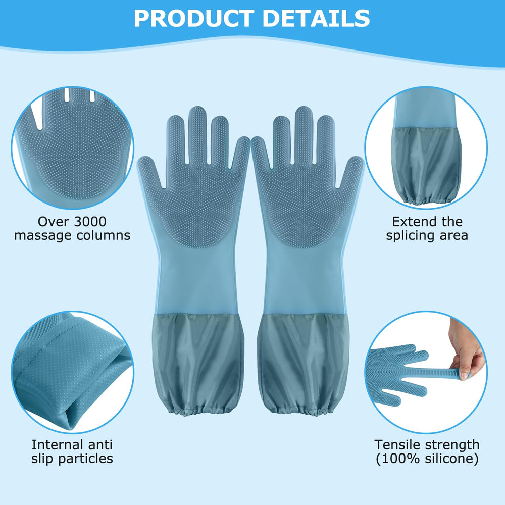 Senquoyn dog washing gloves heat-resistant silicone withstands high-temperature sanitizing.