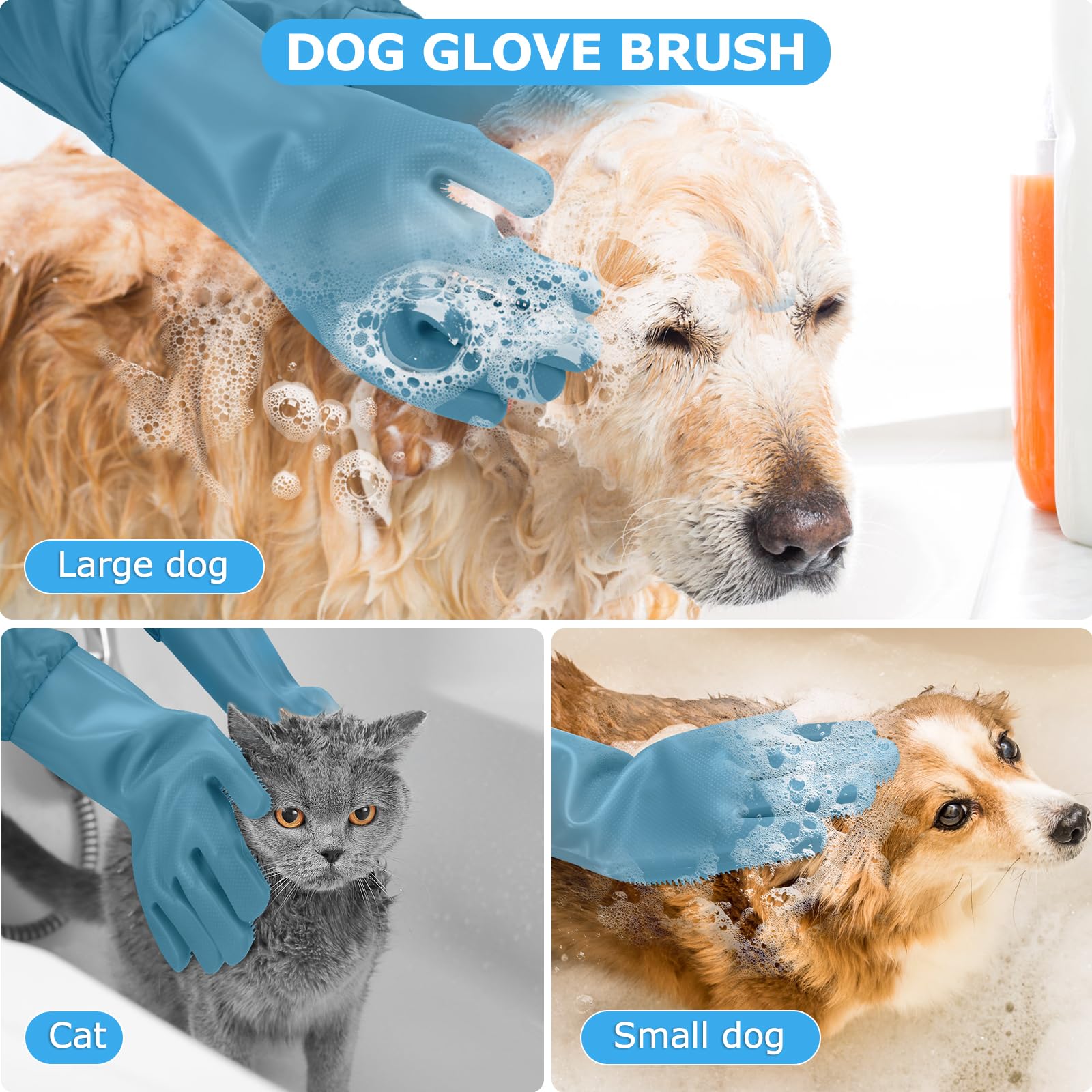 Senquoyn dog washing gloves multi-use-cleaning tackle muddy paws and car interiors.