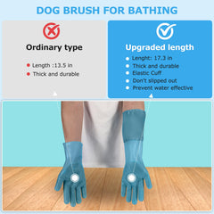 Senquoyn dog washing gloves silicone-spikes deliver deep lather and soothing massage.