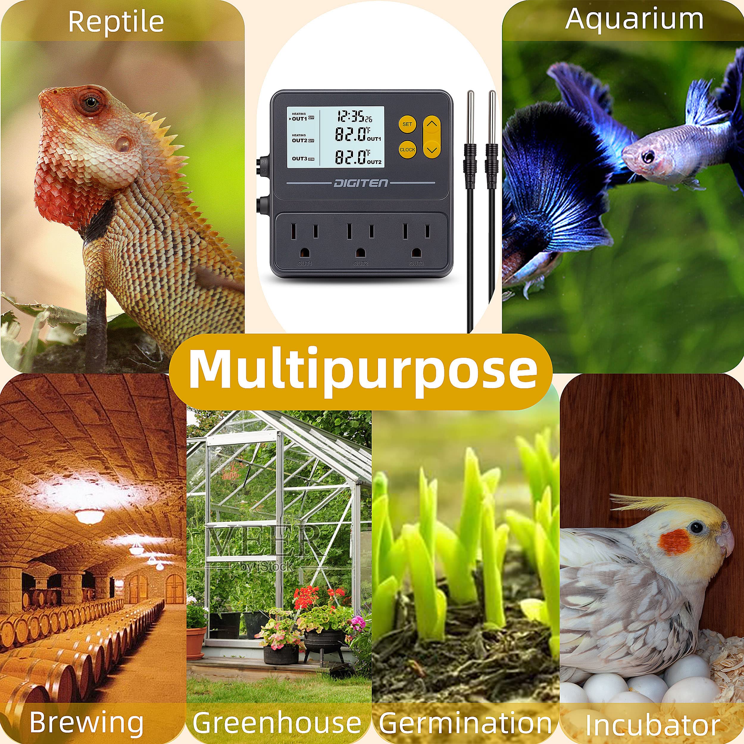 SENSTREE reptile thermostat waterproof probes for safe sensing in humid enclosures.