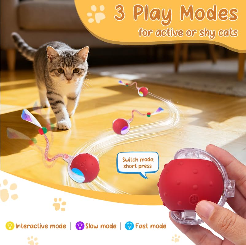 Sentoo interactive cat ball toy battery-life view emphasizes long play sessions