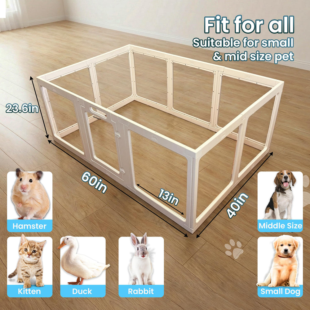 SENTORYY non-slip suction cups keep the playpen steady on smooth floors.