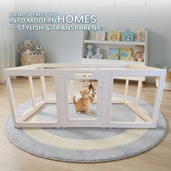 SENTORYY safety lock door closeup demonstrates secure enclosure for small and medium pets.