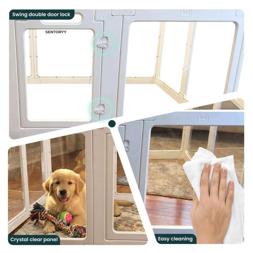 SENTORYY wipeable panels make quick cleaning after playtime easy and hygienic.