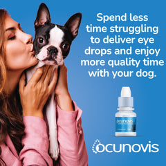 Sentrx Ocunovis dry-eye-support aids comfort for irritated eyes in dogs and cats.