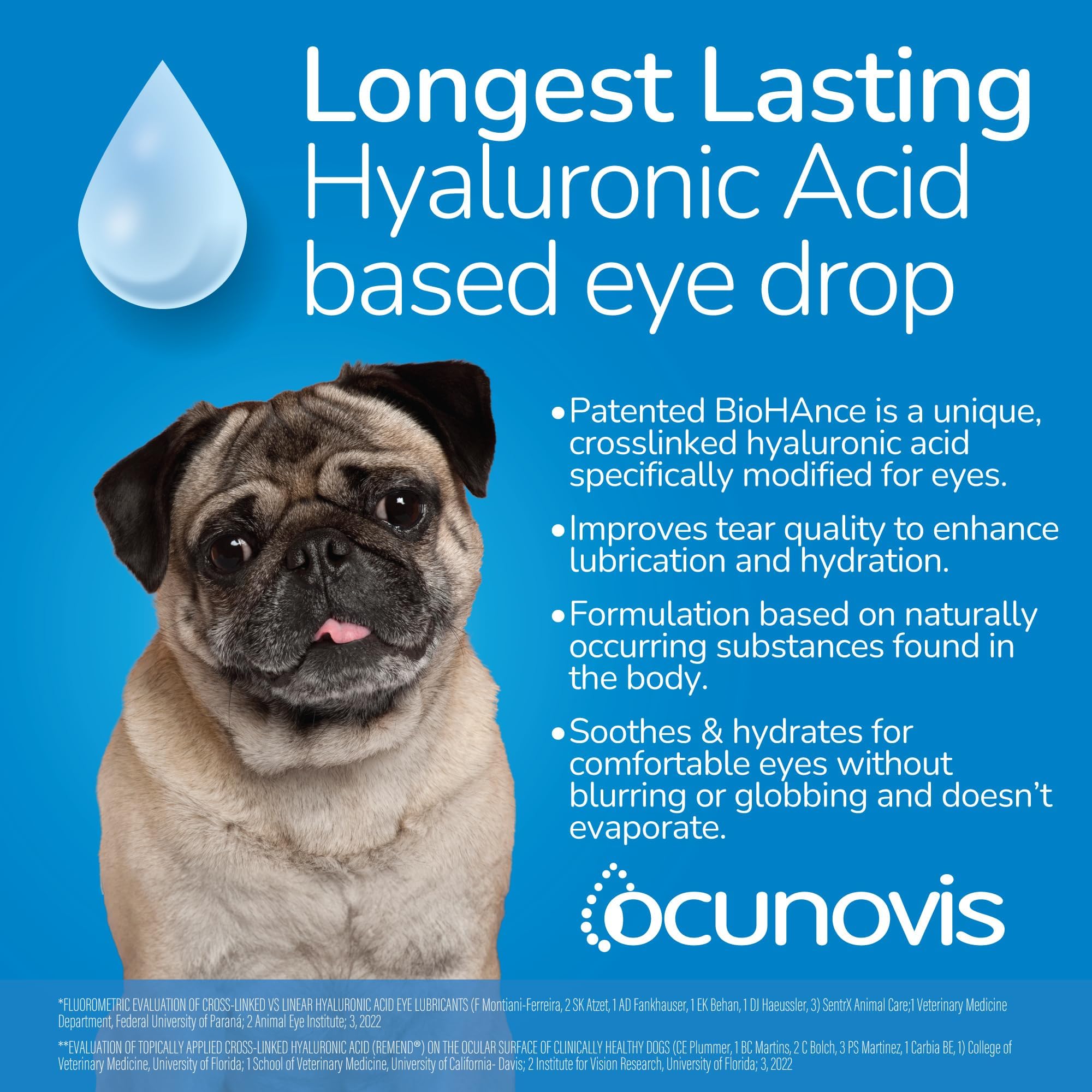 Sentrx Ocunovis gel-drop-application enables smooth, precise drops for dry-eye pets.