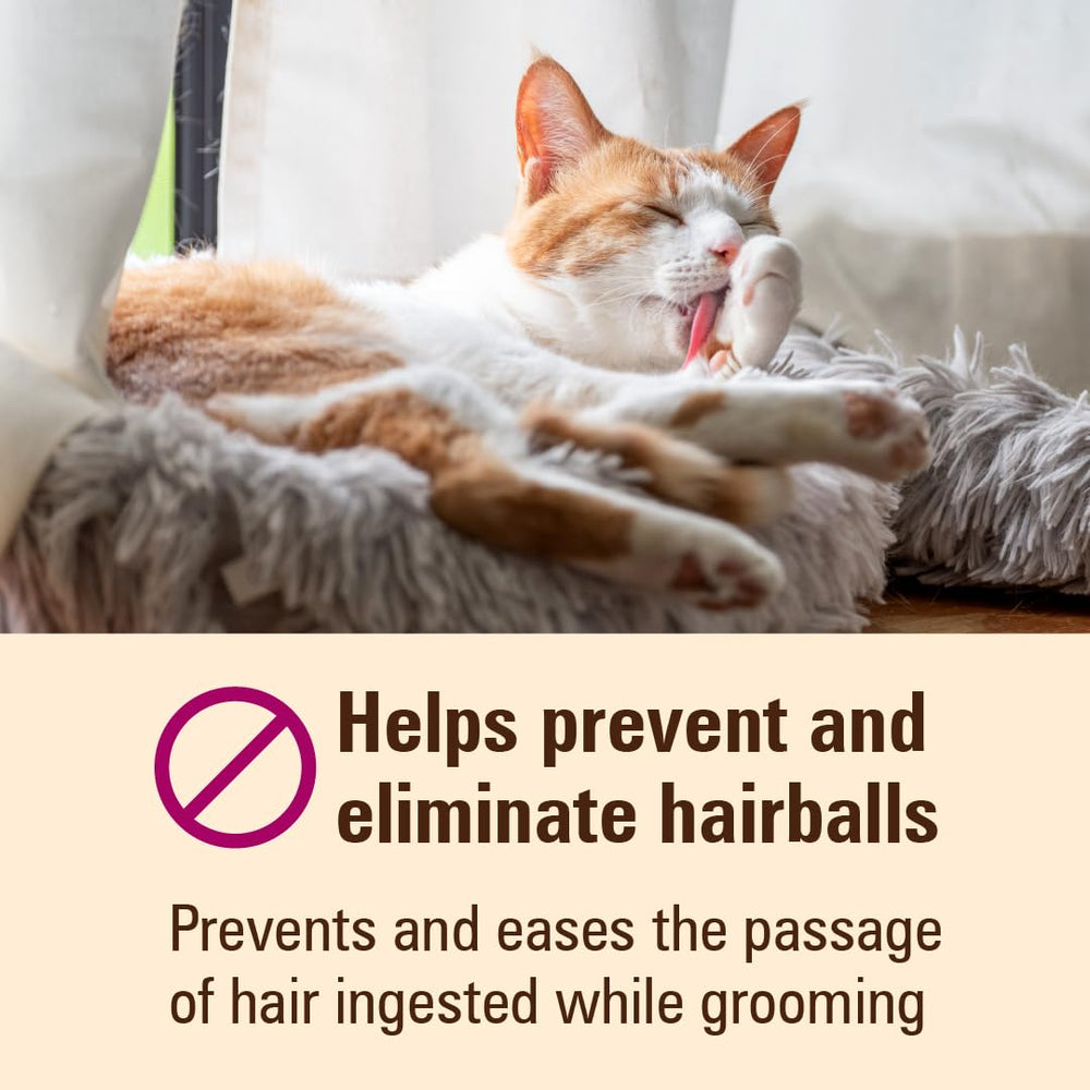 Sentry Hairball Relief nutrition label signals ingredients for hairball relief.