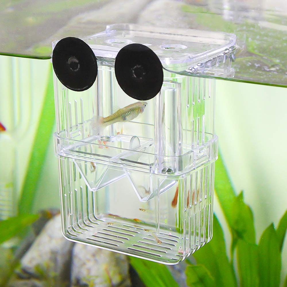 Senzeal breeder box double-layer design saving aquarium space for fry rearing.