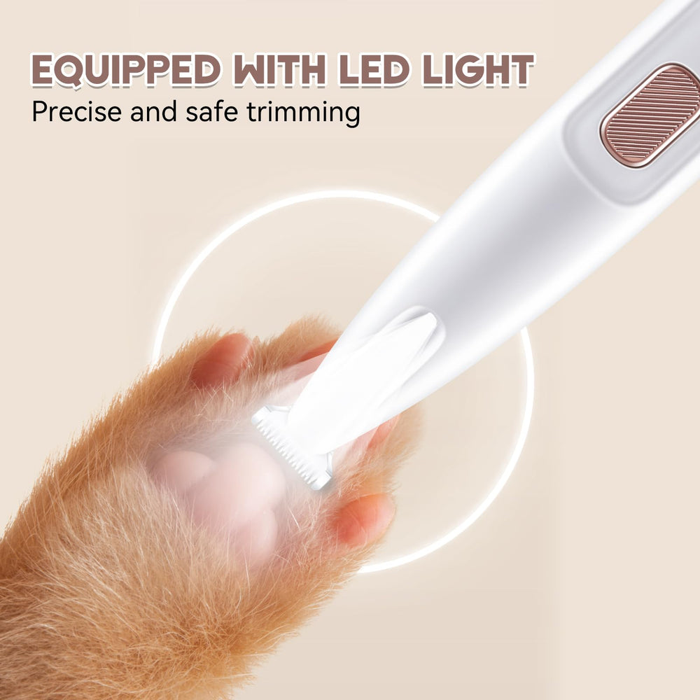 SEONEZU dog paw trimmer quiet motor reduces pet stress