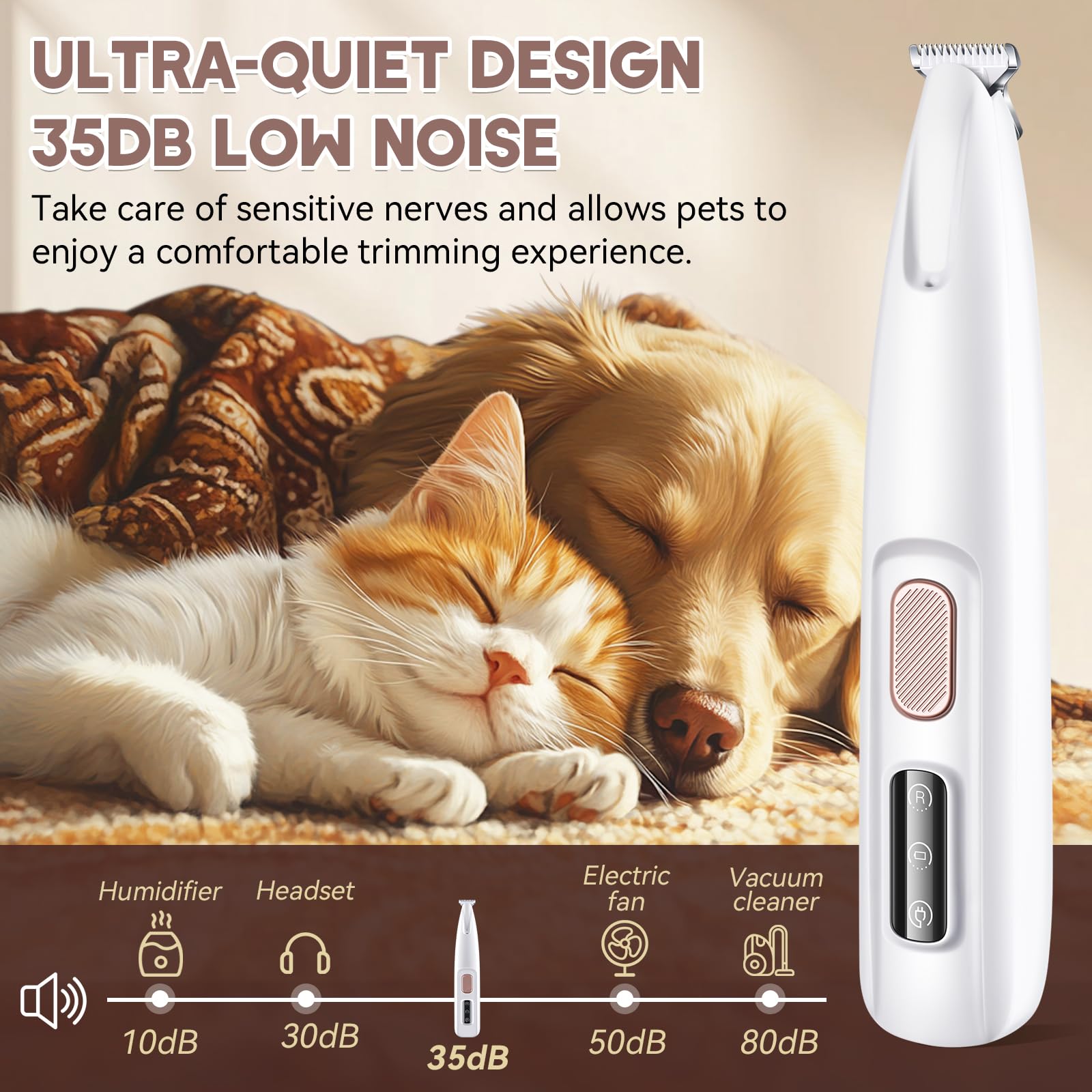 SEONEZU dog paw trimmer trimming around paw pads safely