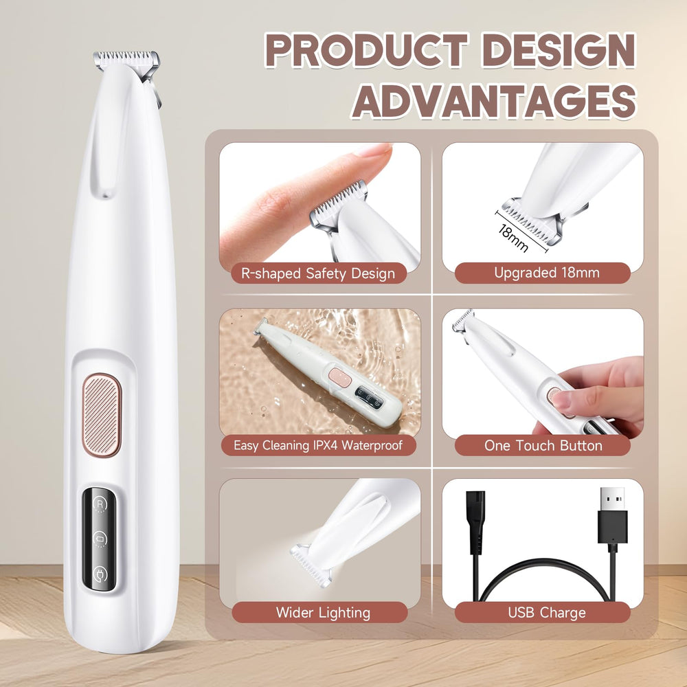 SEONEZU pet grooming trimmer multifunction for paws, face, and body