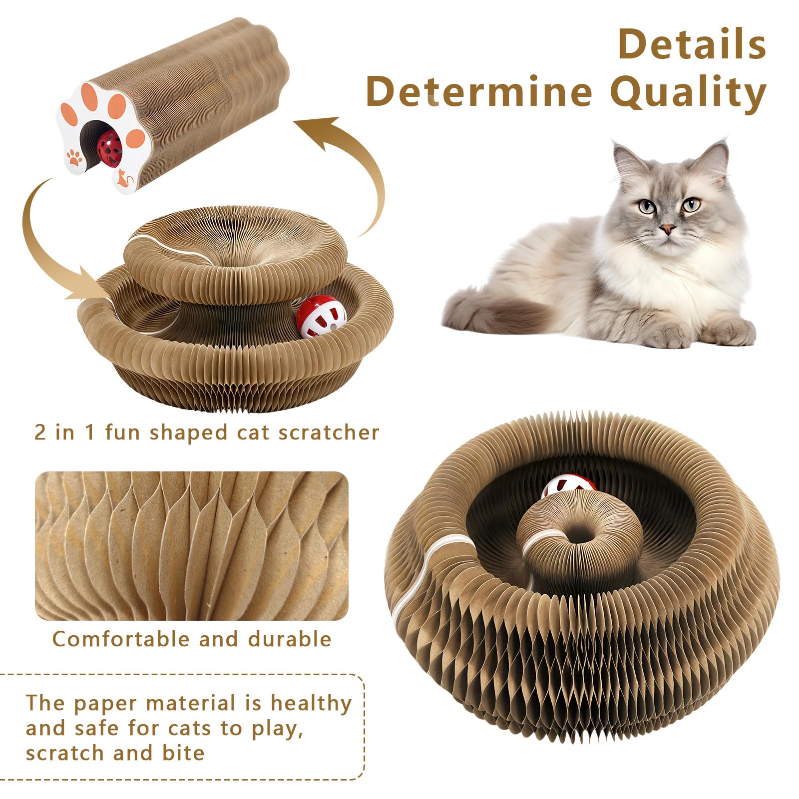 Sepazon Kitty Cat Toy with Bell Ball promotes interactive play and sensory exploration.