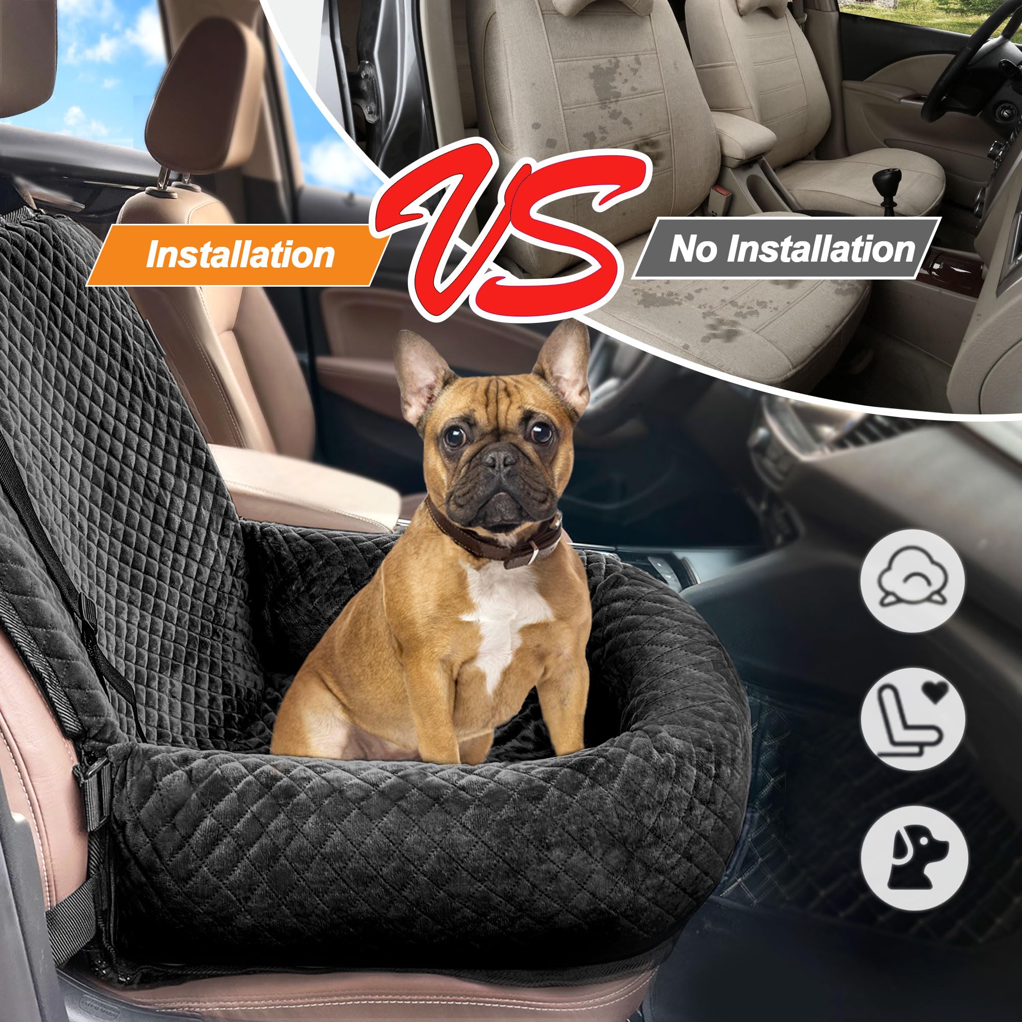 Sephyroth dog car seat dual-fixation system stabilizes seat during bumps