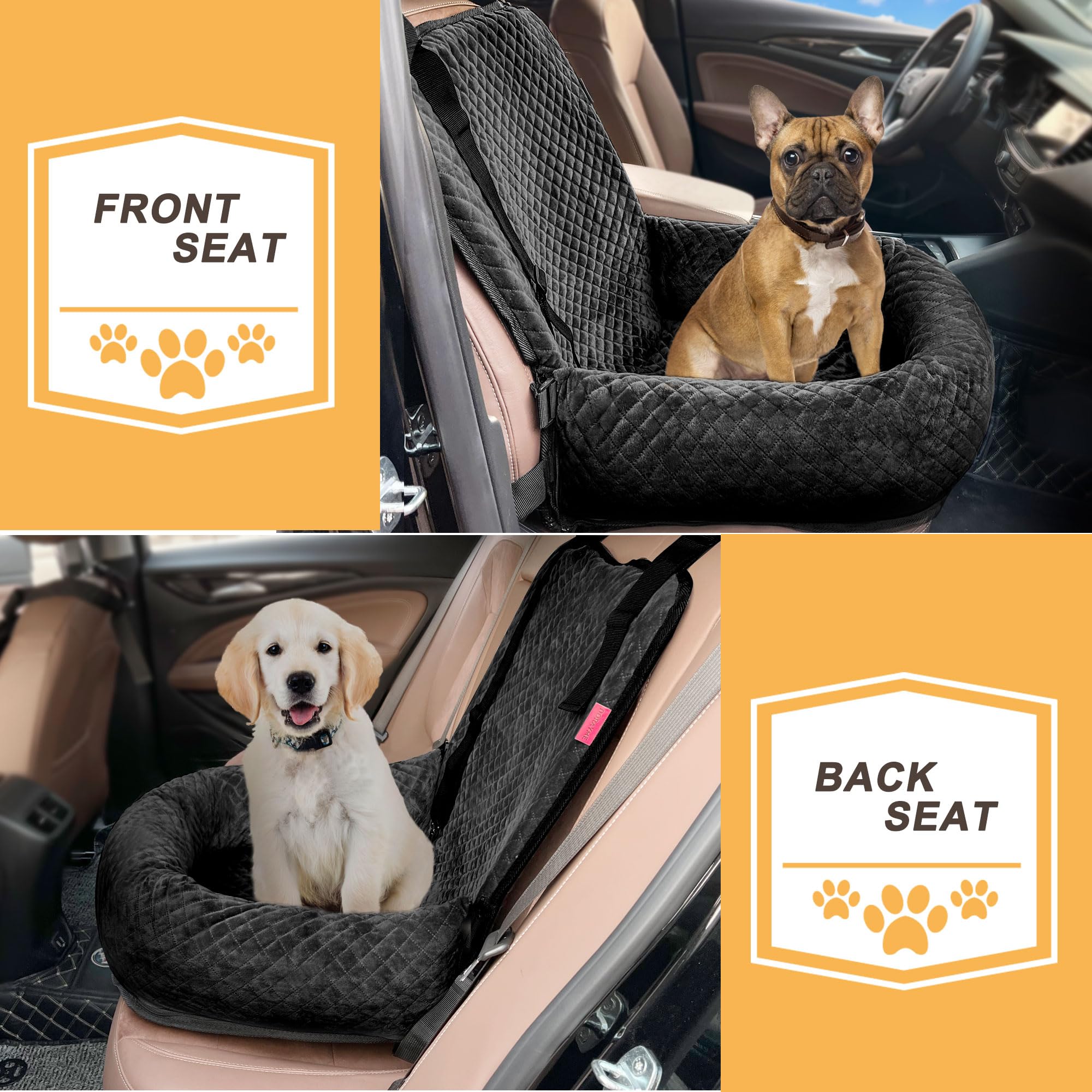 Sephyroth dog car seat internal tether enhances pet safety during drives