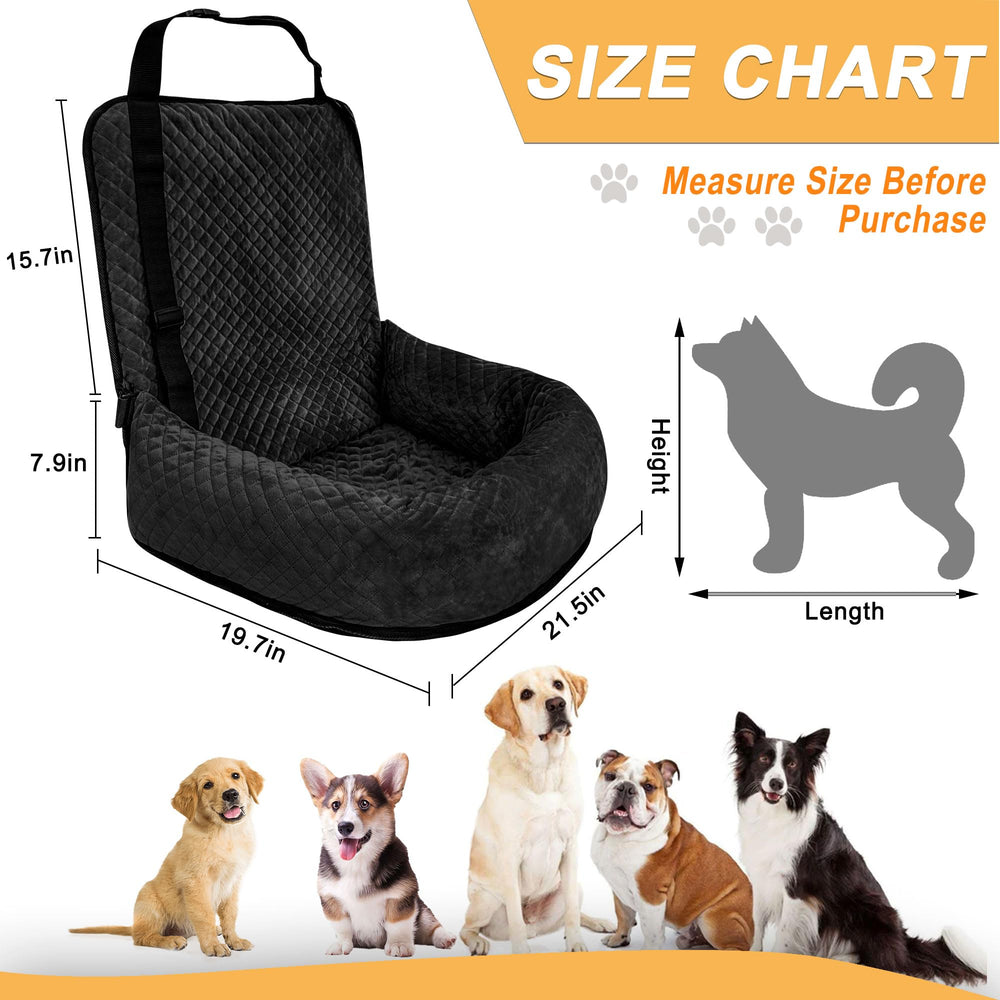 Sephyroth dog car seat soft suede fabric offers plush comfort on every ride