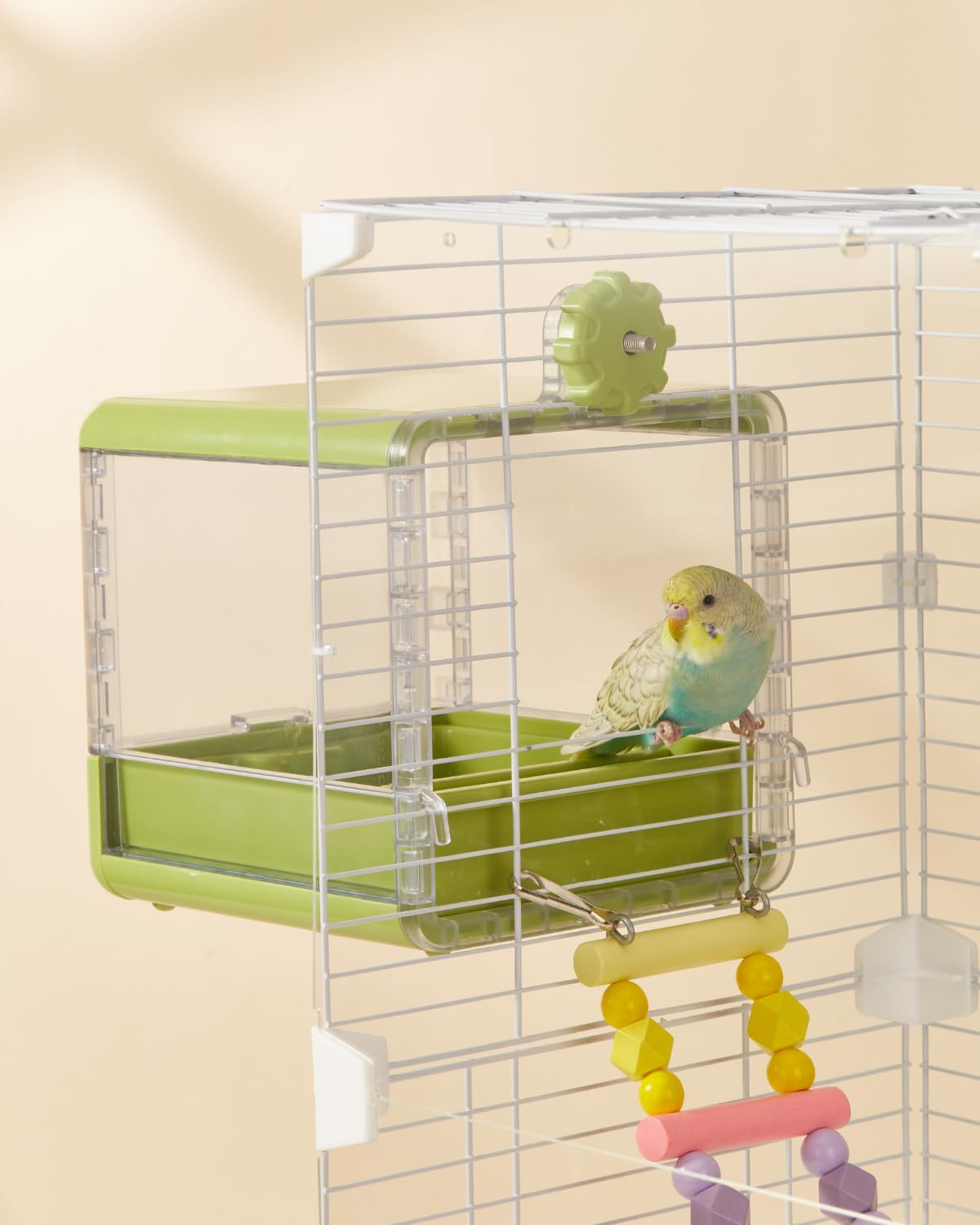Septillar dual-function bath and feeder supports daily bird routines