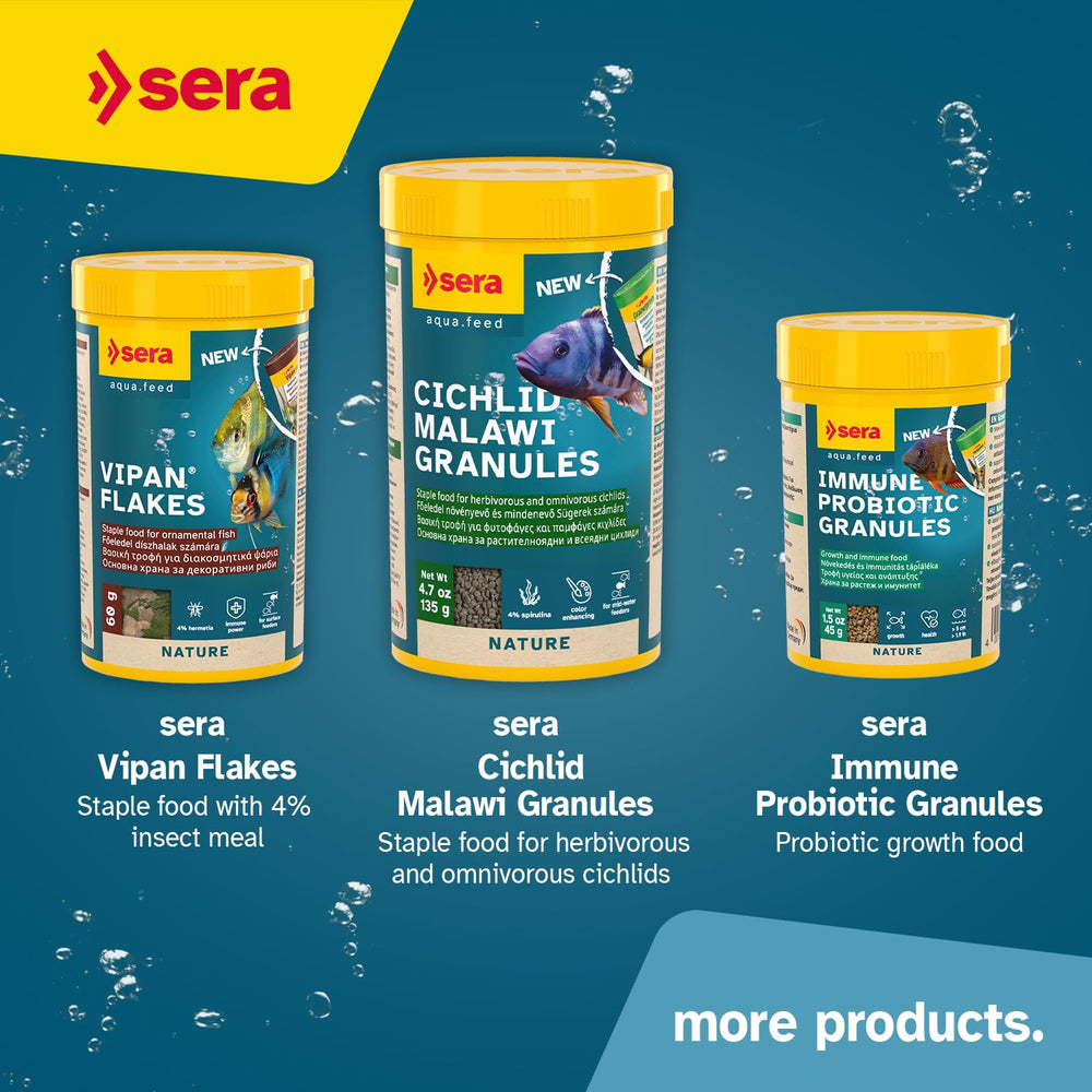 24-tab packaging of Sera O-Nip Nature for consistent feeding.