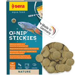 Sera O-Nip Nature tabs pack ready for easy aquarium feeding.