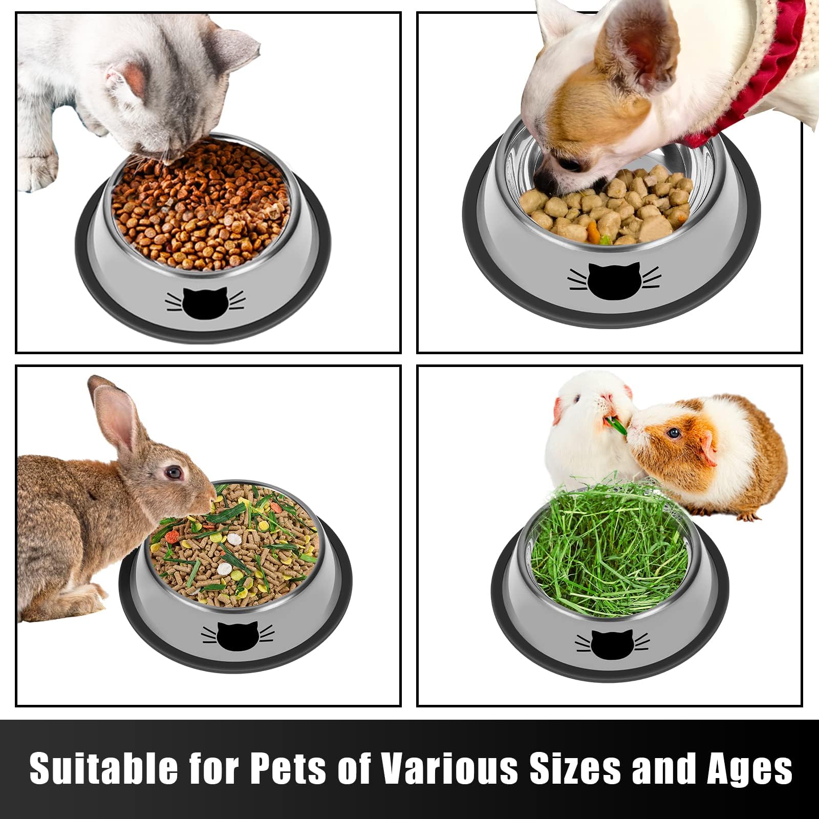 Serentive indoor-use bowls blend with decor and keep meals tidy.
