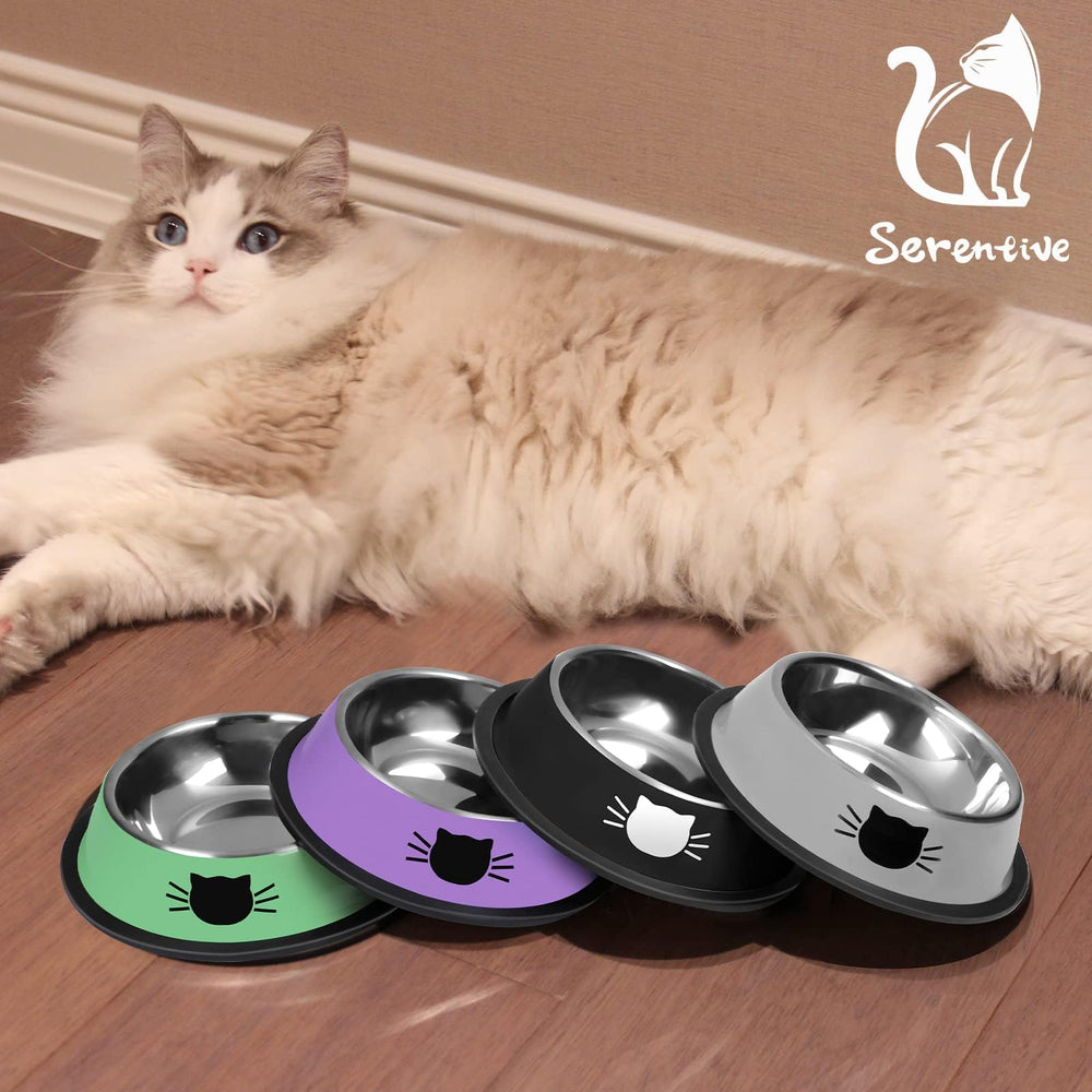 Serentive floor-protecting non-slip bowls keep wooden floors safe.