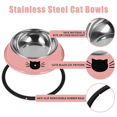 Serentive stainless steel bowls with polished finish for easy cleaning.