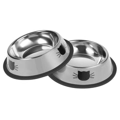Serentive two-pack non-slip bowls show 7oz capacity for steady meals.