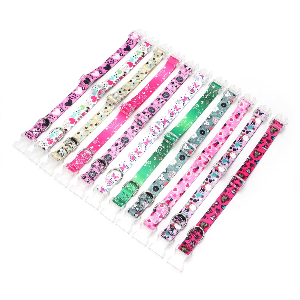 Serijoars floral print puppy collar detailed floral pattern enhances style
