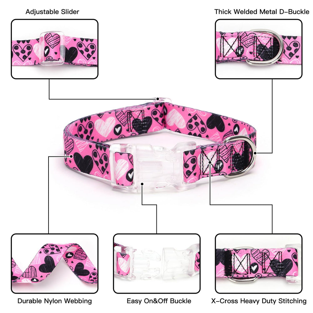 Serijoars floral print puppy collar size chart helps select correct fit