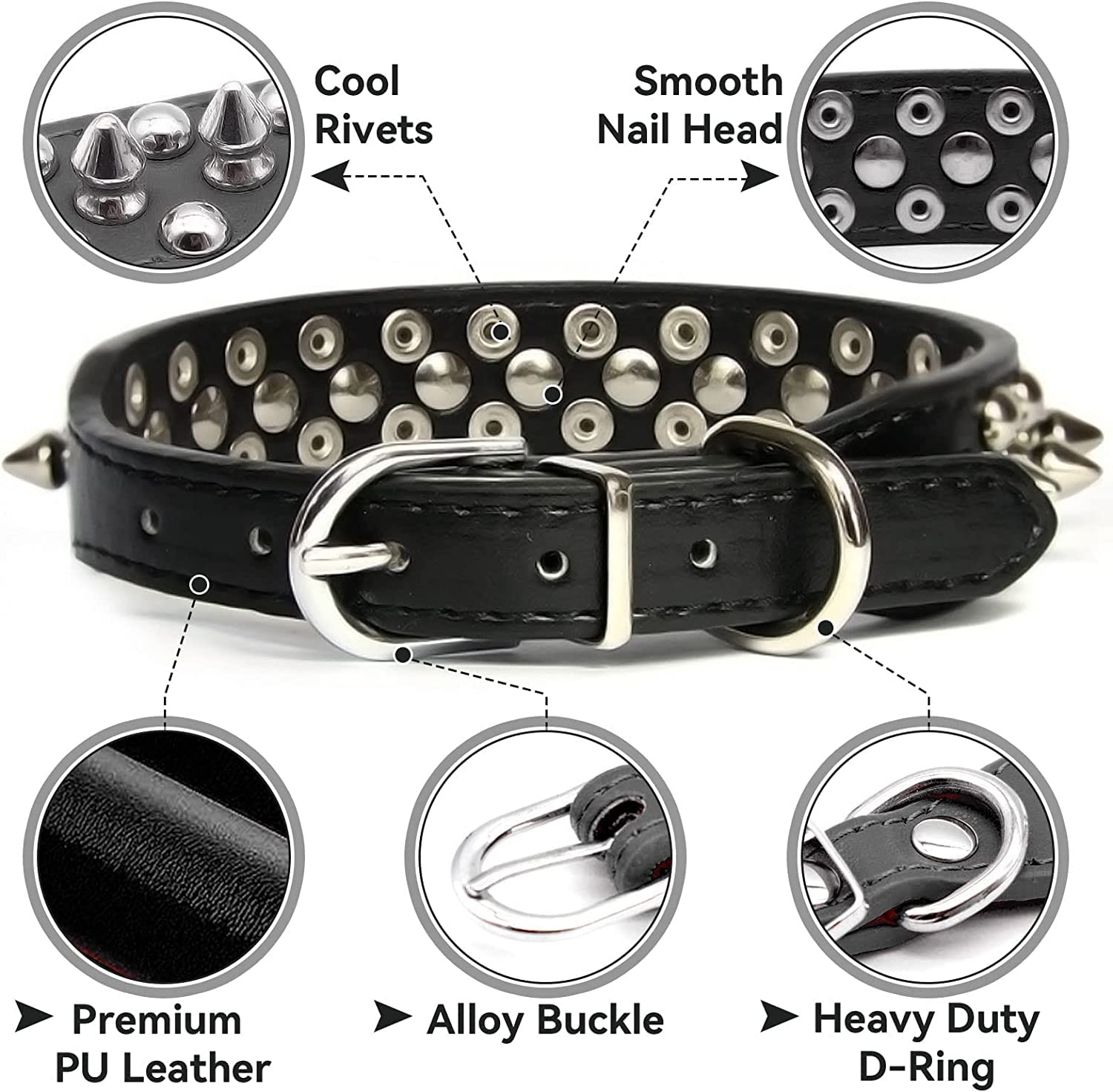 Serijoars XS size collar demonstrates adjustable length for growing puppies.