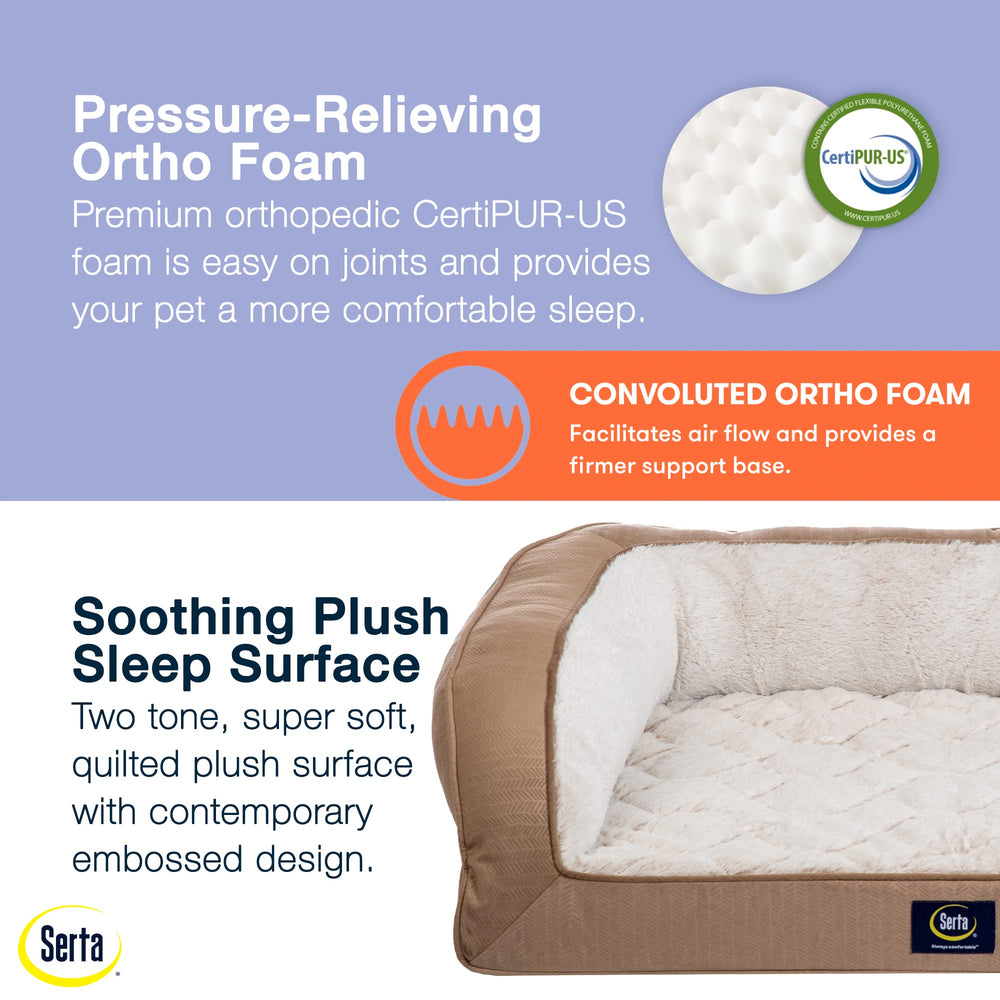 Serta convoluted foam core image emphasizing joint-friendly support