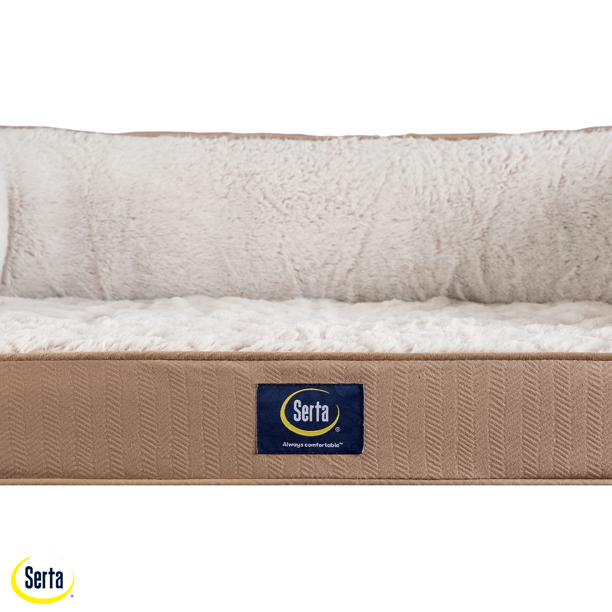 Serta two-tone quilted sleep surface texture highlighting home décor compatibility