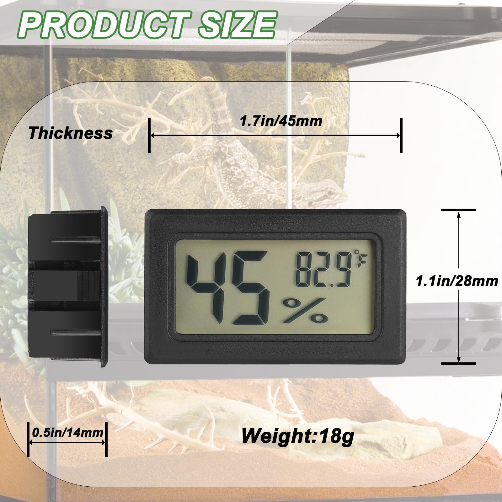 Serundo Auto humidity gauge close-up showing LCD display and precise readings.
