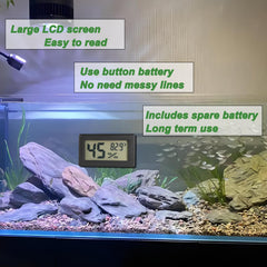 Serundo Auto reptile monitor in enclosure used for geckos, bearded dragons, and more.