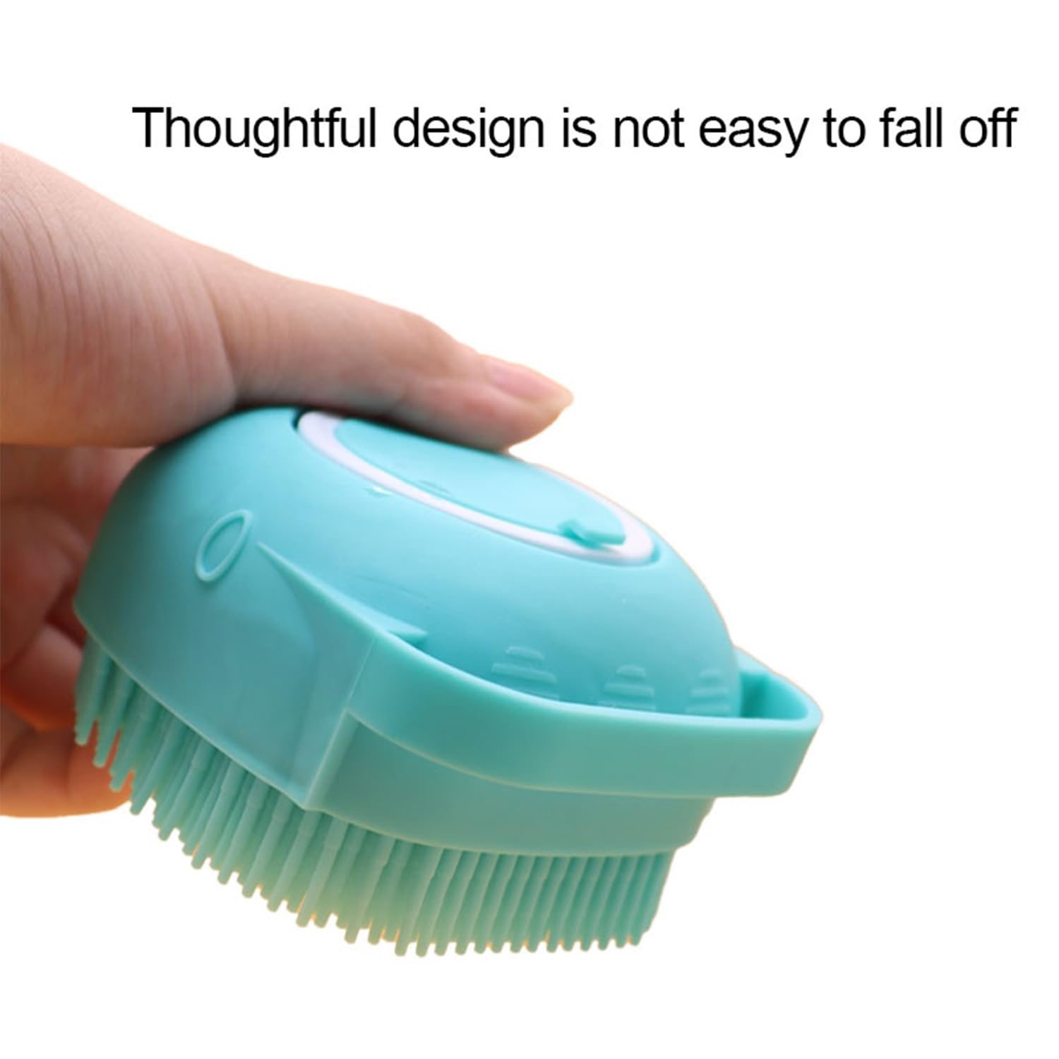 SESAWILLIAM blue dog bath brush suitable for all coat types.