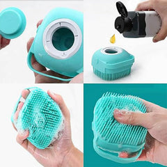 SESAWILLIAM ergonomic bath brush with comfortable handle for longer grooming sessions.