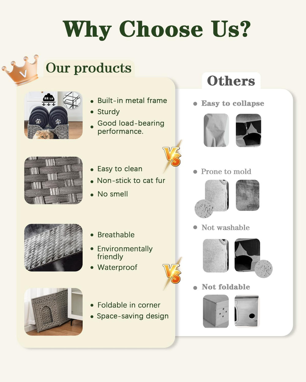 SETVSON interior cushion double-sided offers all-season comfort.