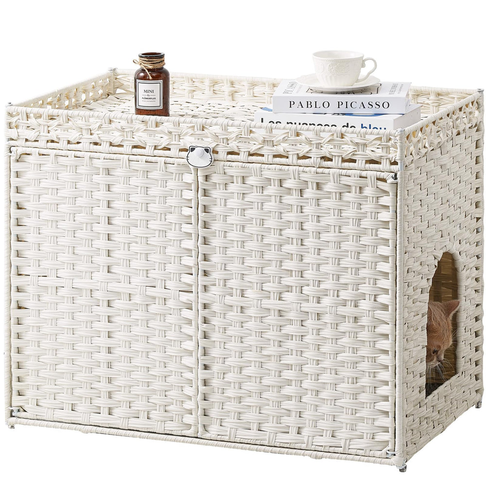 SETVSON cat litter box enclosure assembly shows sturdy framing and easy setup for apartments