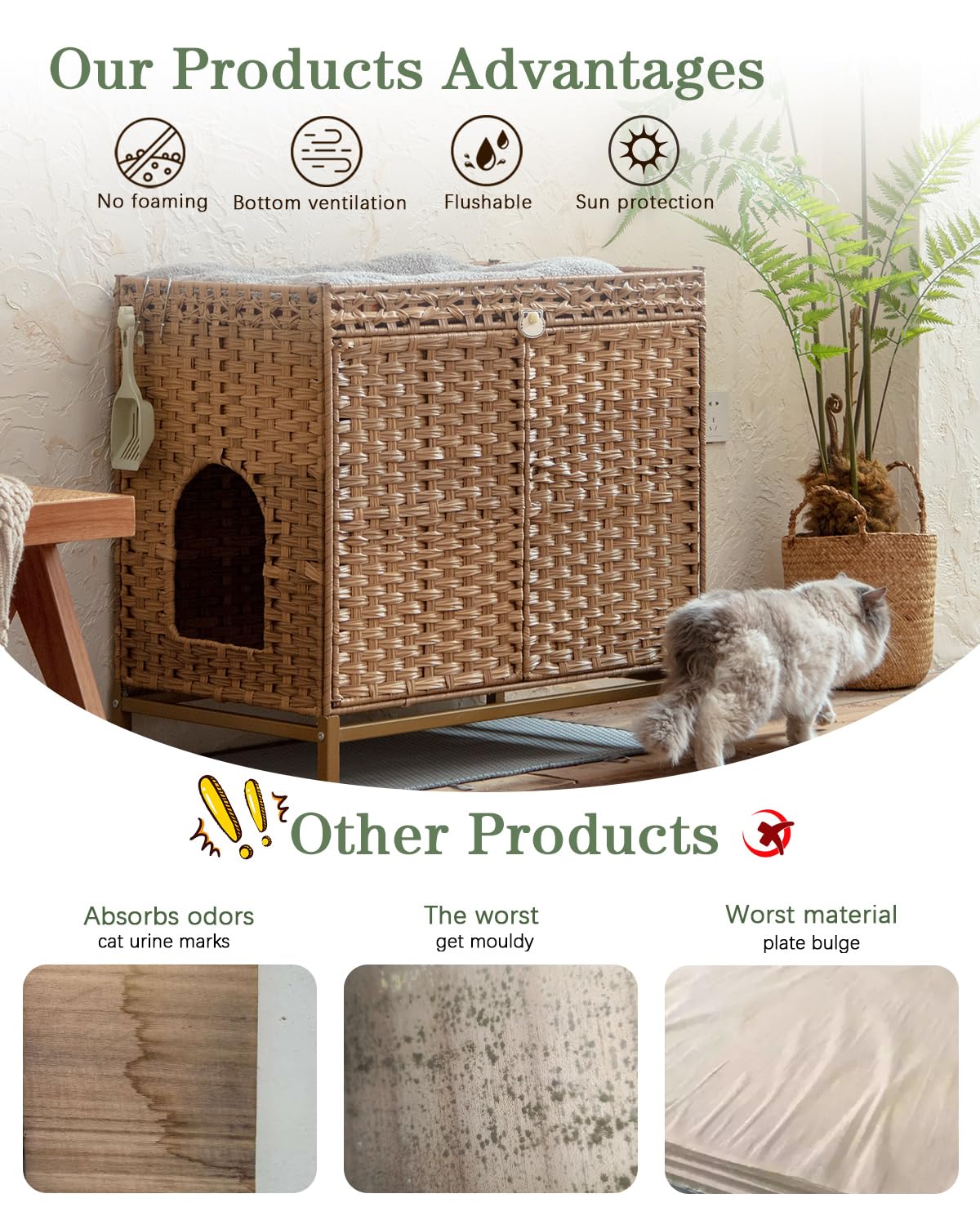 SETVSON handwoven cane material closeup highlighting natural texture and safety