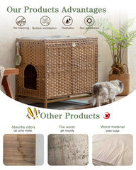 SETVSON handwoven cane material closeup highlighting natural texture and safety