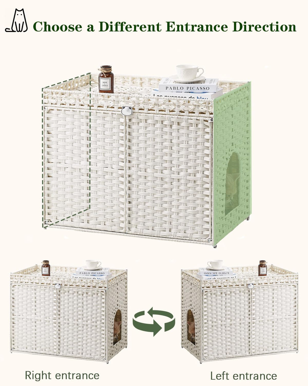 SETVSON waterproof rattan keeps enclosure easy to clean and low maintenance