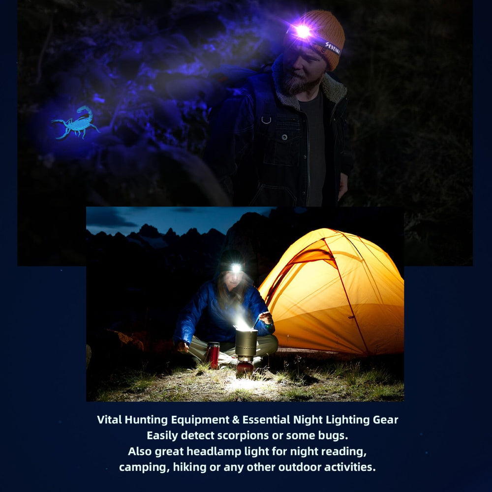 SEVENKA gift-pack headlamp highlights a thoughtful present for outdoors lovers.
